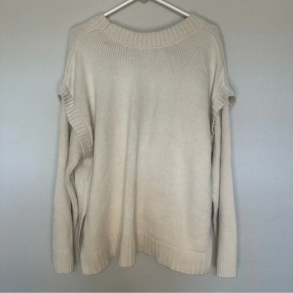 NWT Beige Knitted and Waffle Button-Up Cardigan. Size XL - Picture 4 of 4